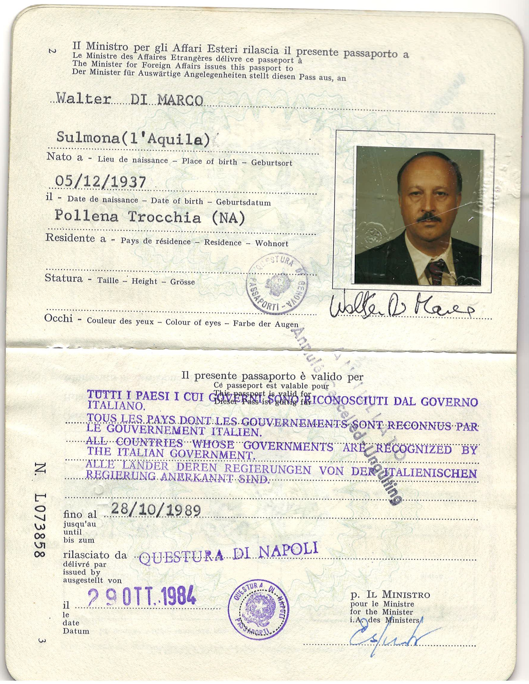 walterdimarcopassport1984